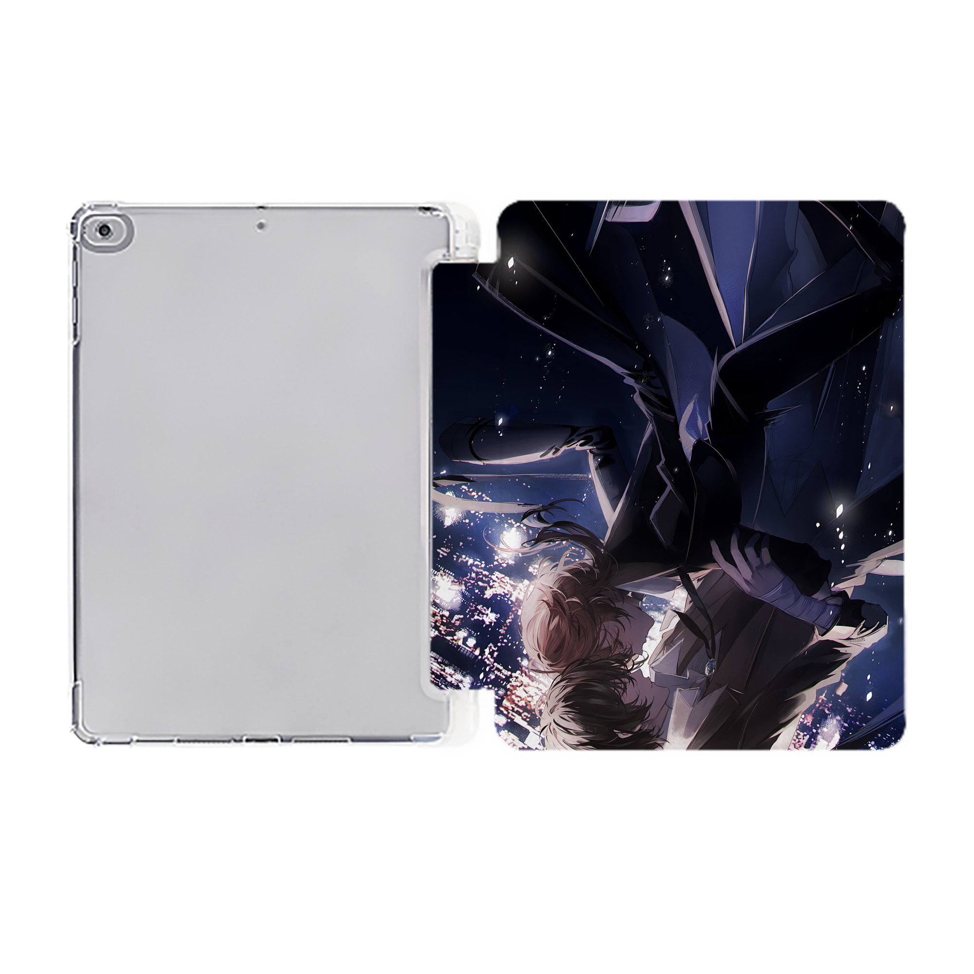 （画像用） 文豪ストレイドッグス Bungo Stray Dogs IPad ケース ペン収納付き 三つ折りスタンド PUレザー×シリコン 対応機種9.5/10.5/10.9インチ